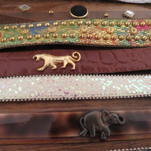 VTG Women's blingy Belt lot - 12 belts - B3 - Picture 5 of 8